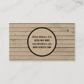 Carte De Visite Style bois rustique (Dos)