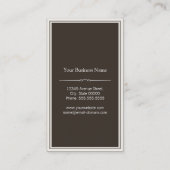 Carte De Visite Style Bois Texture Design (Dos)