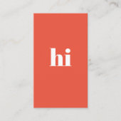 Carte De Visite Style Bold Cool Unique Typographie moderne (Devant)