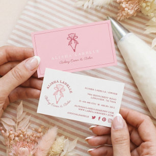 Carte De Visite Style boulangerie moderne et minimaliste Boite de
