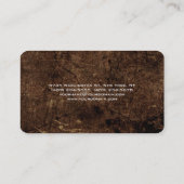 Carte De Visite Style Brown élégant minimaliste moderne (Dos)