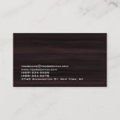 Carte De Visite Style Brown Texture bois professionnel (Dos)