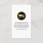 Carte De Visite Stylé Camion Logistique Crossroads Transport (Dos)