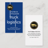 Carte De Visite Stylé Camion Logistique Crossroads Transport (Devant / Derrière)