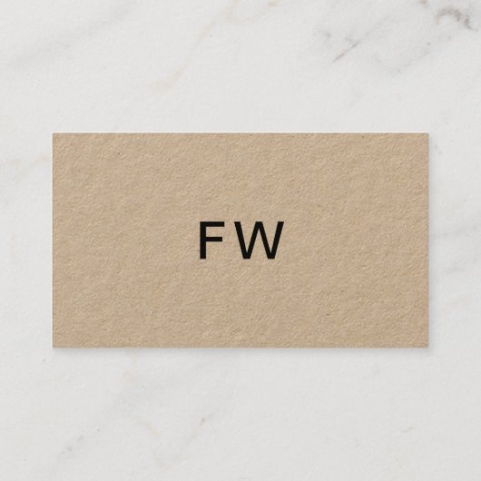 Carte De Visite Style carbone tan Brown (Dos)