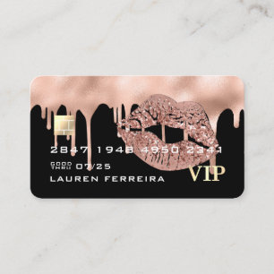 Carte de visite Style Carte de Crédit Rose
