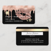 Carte de visite Style Carte de Crédit Rose (Devant / Derrière)