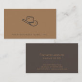 Carte De Visite Style Casquette foncé Letterpress (Devant / Derrière)