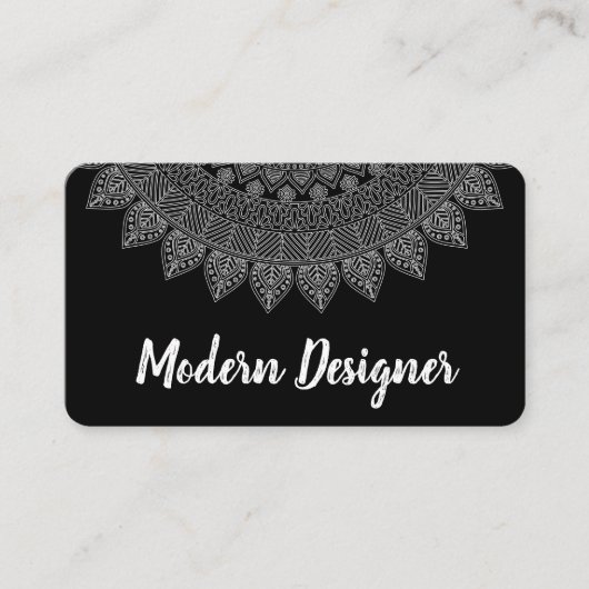 Carte De Visite Style chic Motif Rustique (Devant)