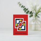 Carte De Visite Style chinois Abstrait, ajouter un nom commercial (Debout devant)