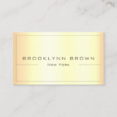 Carte De Visite Stylé Classe Dégradé Or Clair avec Code QR (Devant)