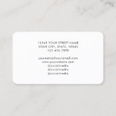 Carte De Visite Style classique Personnalisé ID Photo Vert Or (Dos)