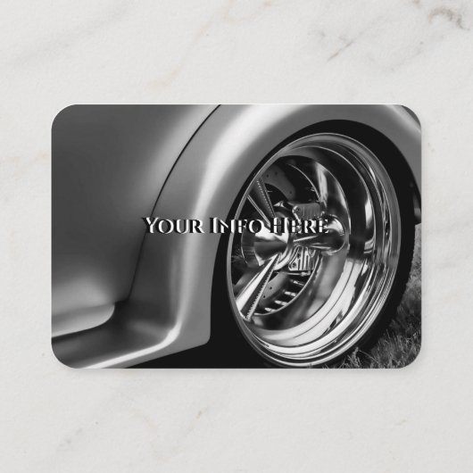 Carte De Visite Style Classy, Chrome argent. (Dos)