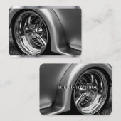 Carte De Visite Style Classy, Chrome argent. (Devant / Derrière)