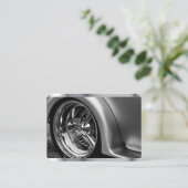 Carte De Visite Style Classy, Chrome argent. (Debout devant)