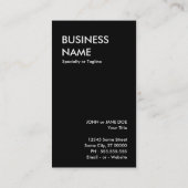 Carte De Visite style comique porte ouverte : immobilier (Dos)