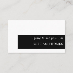 Carte De Visite Style Commercial Moderne Minimaliste Noir Blanc