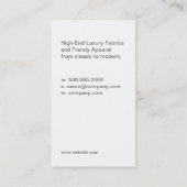 Carte De Visite Style contemporain (fuchsia) (Dos)