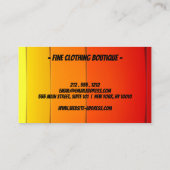 Carte De Visite Style cool couleur été (Dos)