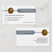 Carte De Visite Stylé Creative Grey Crisscross RH main-d'oeuvre (Devant / Derrière)