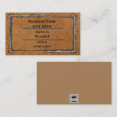 Carte De Visite Style cuir avec bordure de clou victorien (Devant / Derrière)