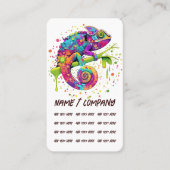 Carte De Visite Style d'aquarelle des teintures Chameleon (Devant)
