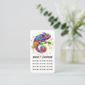 Carte De Visite Style d'aquarelle des teintures Chameleon (Debout devant)
