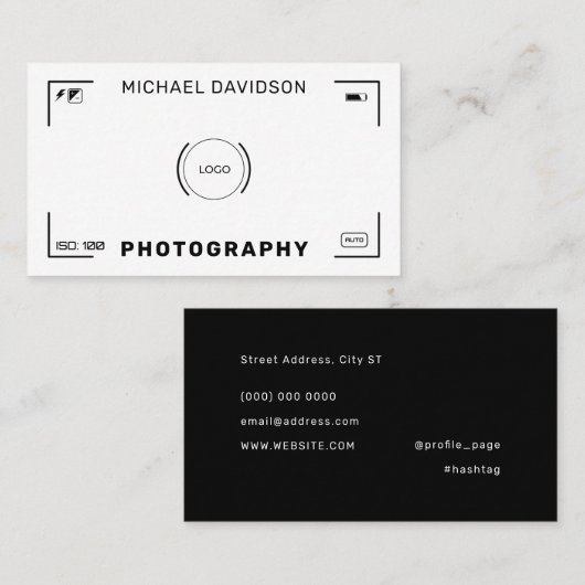Carte De Visite Style de caméra (Devant / Derrière)
