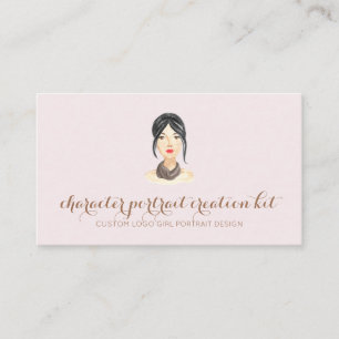 Carte De Visite style de cheveux de personnage de portrait personn