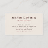 Carte De Visite Style de cheveux minimaliste moderne illustration (Dos)