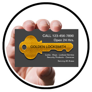 Carte De Visite Style de clé de la maison moderne Locksmith