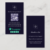 Carte De Visite Style de commentaires clients Trustpilot QR (Devant / Derrière)