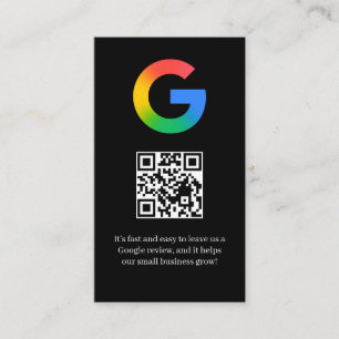 Carte De Visite Style de commentaires d'entreprise QR de Google Re