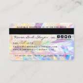 Carte De Visite Style de crédit de Parties scintillant holographiq (Dos)