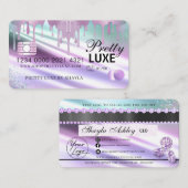 Carte De Visite Style de crédit holographique pour la beauté de lu (Devant / Derrière)