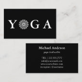 Carte De Visite Style de cru d'instructeur de yoga (Devant / Derrière)