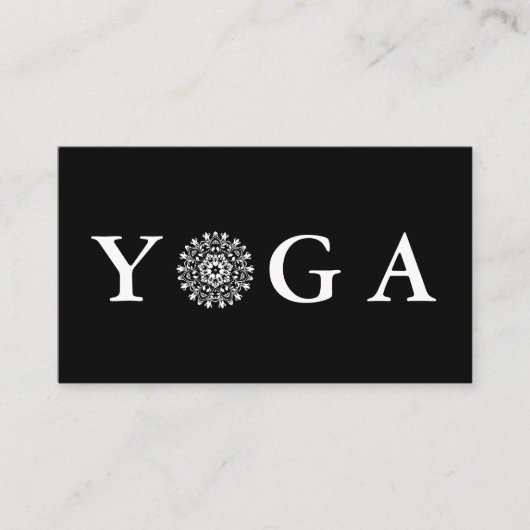 Carte De Visite Style de cru d'instructeur de yoga (Devant)