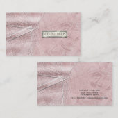 Carte De Visite Style de design de verre en cristal rose Shimmer (Devant / Derrière)