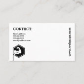 Carte De Visite Style de fitness fort inspiré blanc (Dos)