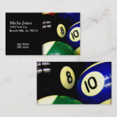 Carte De Visite Style de grunge de boules de table de billard (Devant / Derrière)