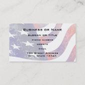Carte De Visite Style de Grunge Patriotique Faded American Drapeau (Dos)