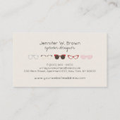 Carte De Visite Style de lunettes de forme à la mode (Dos)