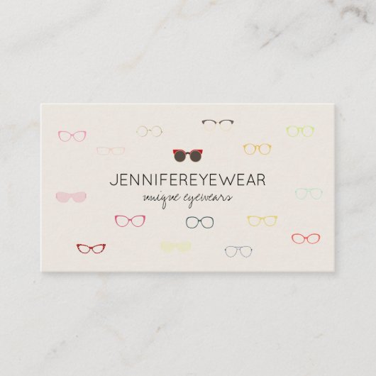 Carte De Visite Style de lunettes de forme à la mode (Devant)