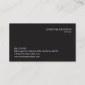 Carte De Visite Style de maquillage de salon photo personnalisable (Dos)