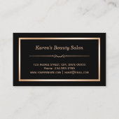 Carte De Visite style de marbre blanc pour salon de coiffure (Dos)