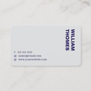 Carte De Visite Style de marque minimaliste scandinave bleu fumée
