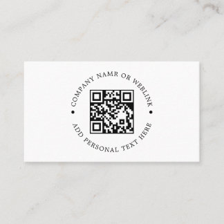 Carte De Visite Style de marque moderne avec QR scannable personna