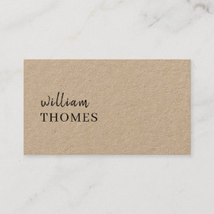 Carte De Visite Style de marque rustique Kraft minimal élégant