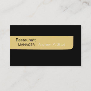 Carte De Visite Style de menu marketing de conception standard sim