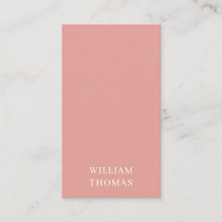 Carte De Visite Style de nom moderne minimal ombre corail